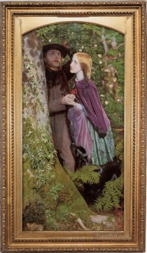  Long Oil Painting - The Long Engagement Pre Raphaelite Arthur Hughes